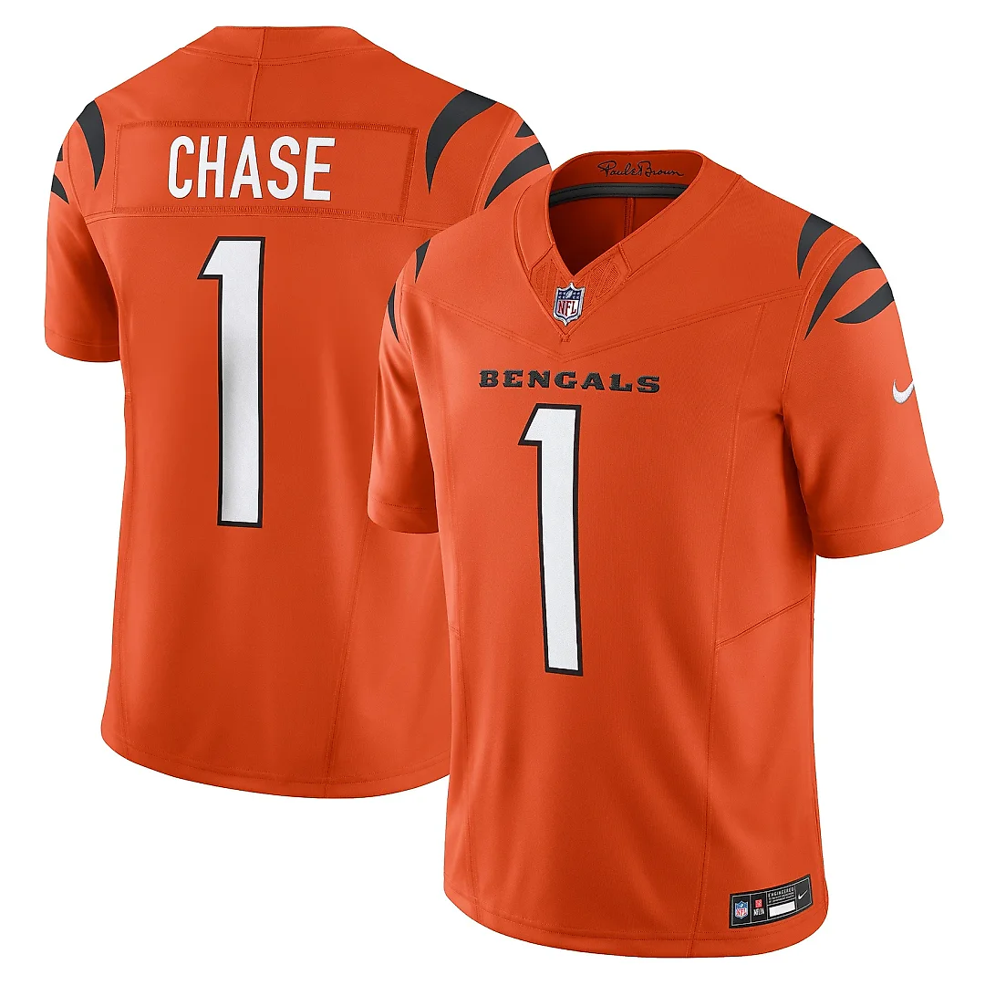 Zennovawear Men's Cincinnati Bengals Ja'Marr Chase Orange Vapor F.U.S.E. Limited Jersey
