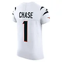 Zennovawear Men's Cincinnati Bengals Ja'Marr Chase White Vapor F.U.S.E. Elite Jersey