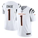 Zennovawear Men's Cincinnati Bengals Ja'Marr Chase White Vapor Untouchable Limited Jersey
