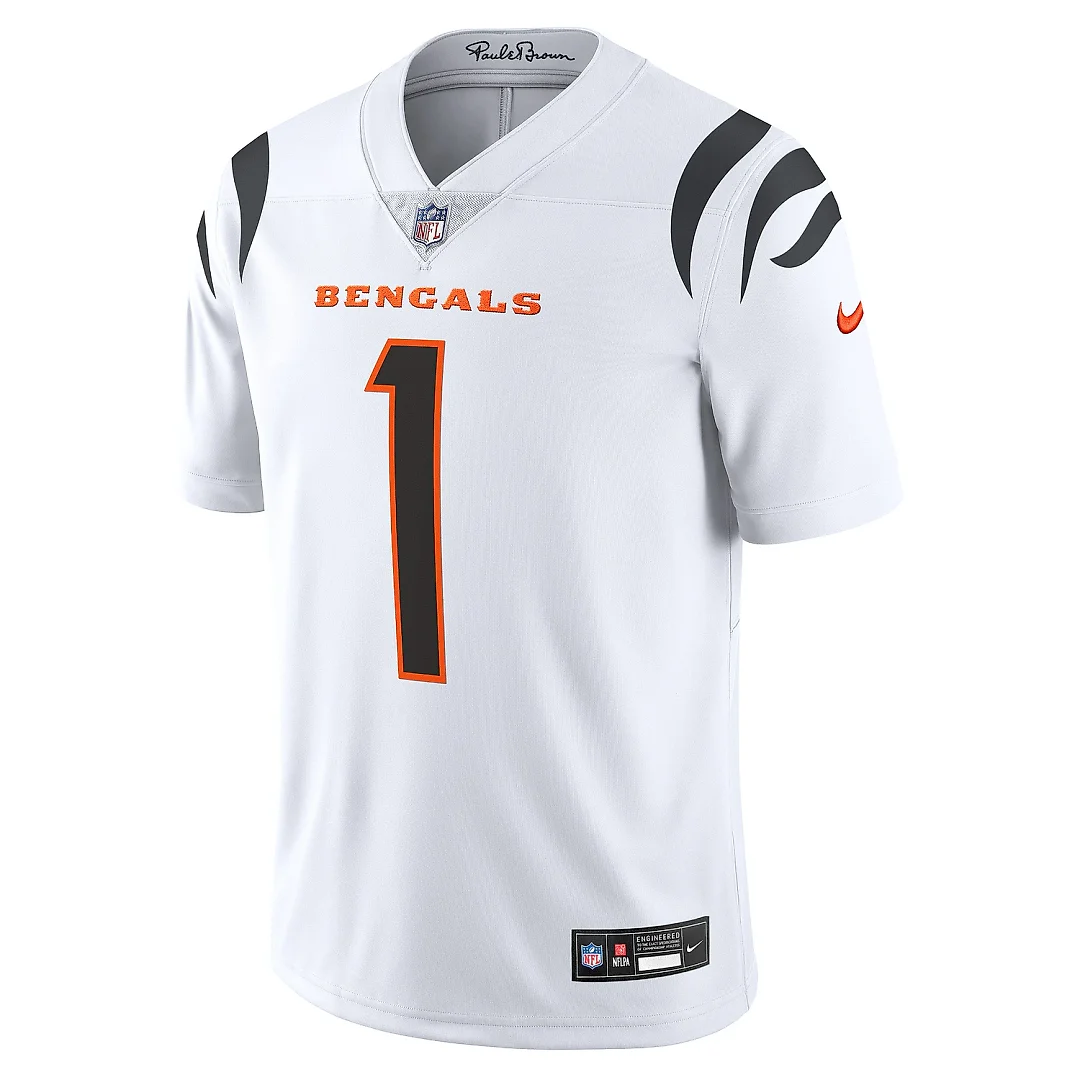 Zennovawear Men's Cincinnati Bengals Ja'Marr Chase White Vapor Untouchable Limited Jersey