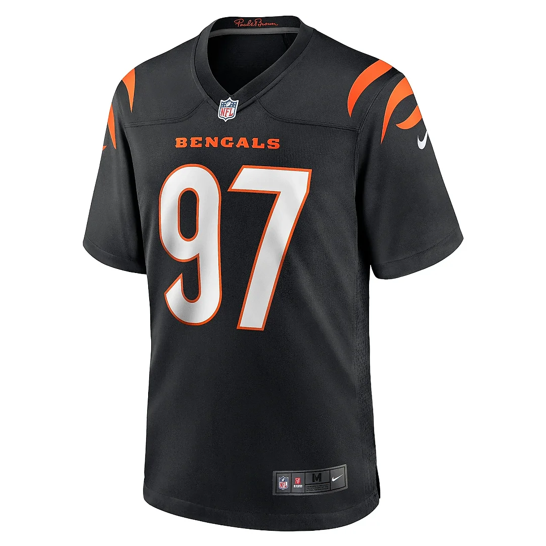 Zennovawear Men's Cincinnati Bengals Jay Tufele Black Game Player Jersey