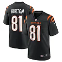Zennovawear Men's Cincinnati Bengals Jermaine Burton Black Game Jersey