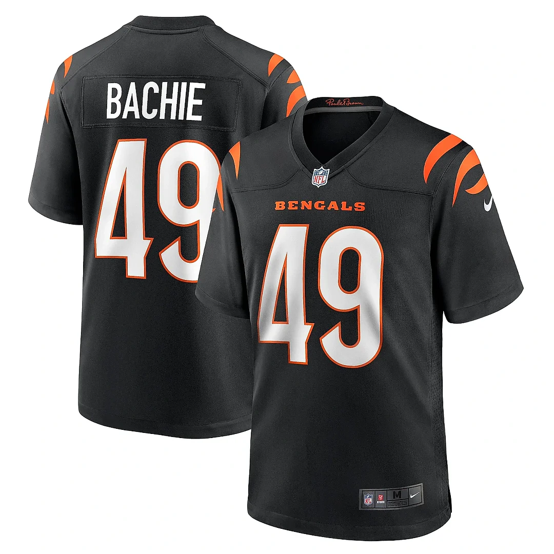 Zennovawear Men's Cincinnati Bengals Joe Bachie Black Game Jersey