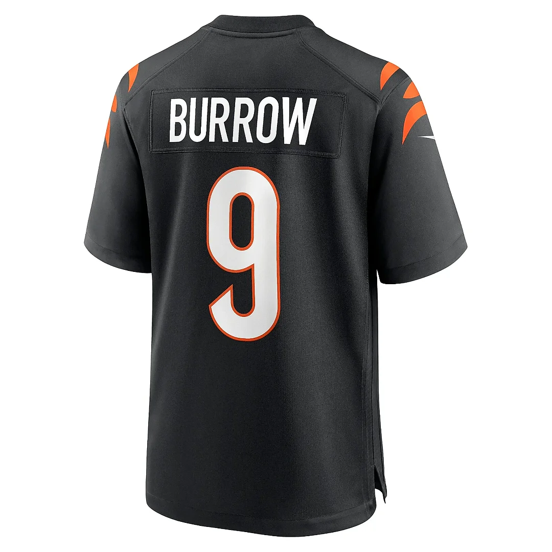 Zennovawear Men's Cincinnati Bengals Joe Burrow Black Player Game Jersey