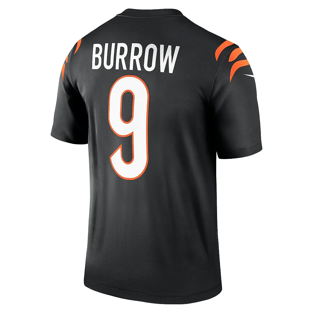 Zennovawear Men's Cincinnati Bengals Joe Burrow Black Team Legend Player Performance Top