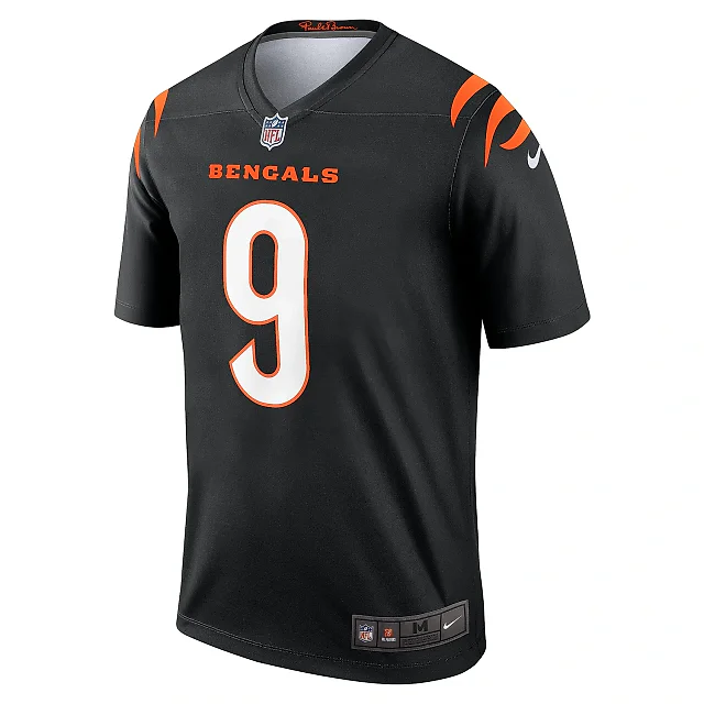 Zennovawear Men's Cincinnati Bengals Joe Burrow Black Team Legend Player Performance Top