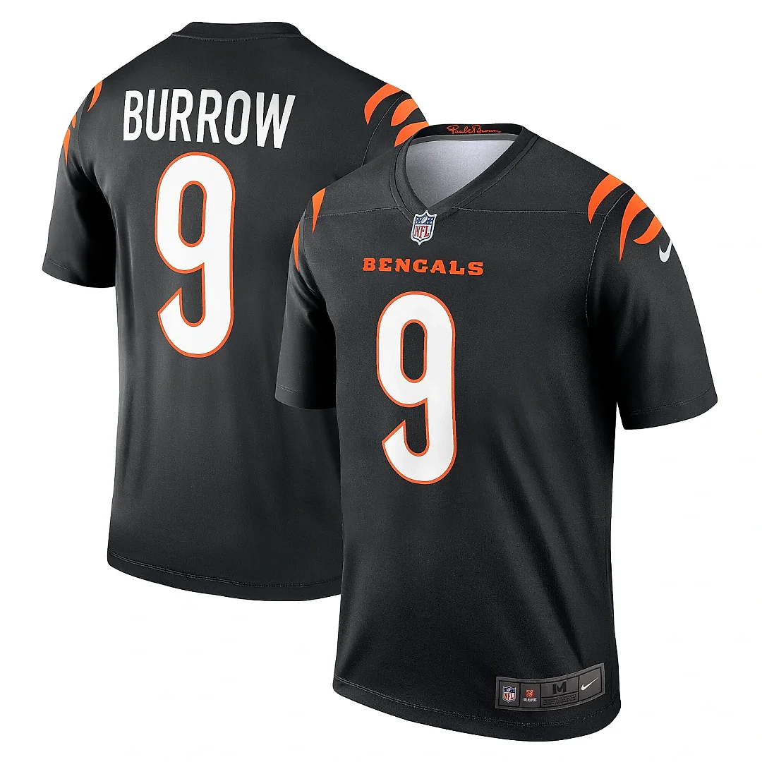 Zennovawear Men's Cincinnati Bengals Joe Burrow Black Team Legend Player Performance Top