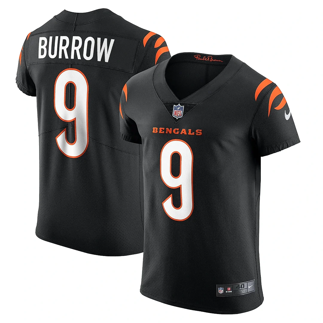 Zennovawear Men's Cincinnati Bengals Joe Burrow Black Vapor Elite Jersey