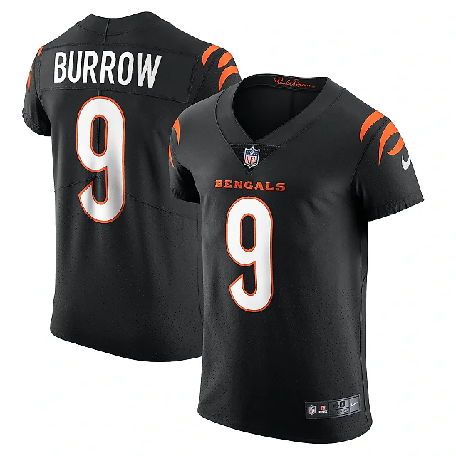 Zennovawear Men's Cincinnati Bengals Joe Burrow Black Vapor Elite Jersey