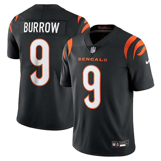 Zennovawear Men's Cincinnati Bengals Joe Burrow Black Vapor Untouchable Limited Jersey