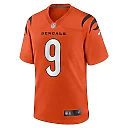 Zennovawear Men's Cincinnati Bengals Joe Burrow Orange Alternate Game Jersey