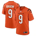 Zennovawear Men's Cincinnati Bengals Joe Burrow Orange Alternate Game Jersey