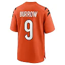 Zennovawear Men's Cincinnati Bengals Joe Burrow Orange Alternate Game Jersey