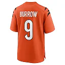 Zennovawear Men's Cincinnati Bengals Joe Burrow Orange Game Jersey