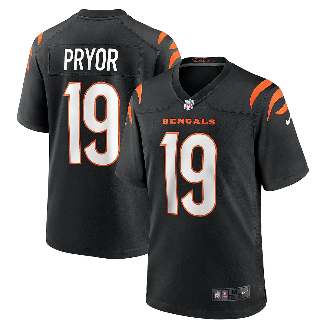 Zennovawear Men's Cincinnati Bengals Kendric Pryor Black Game Jersey