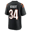 Zennovawear Men's Cincinnati Bengals Khalil Herbert Black Game Jersey