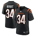 Zennovawear Men's Cincinnati Bengals Khalil Herbert Black Game Jersey