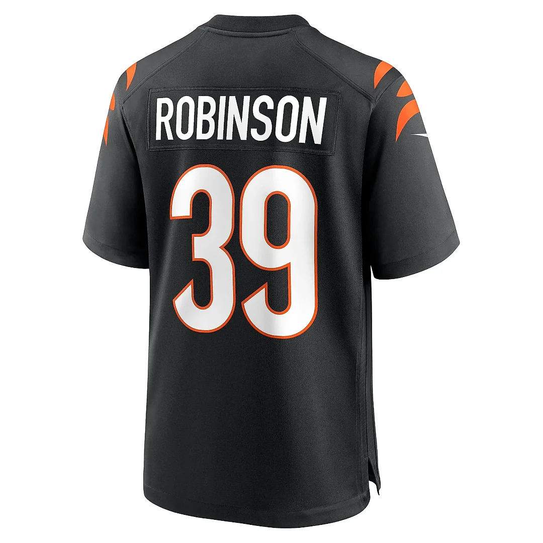 Zennovawear Men's Cincinnati Bengals Lance Robinson Black Game Jersey