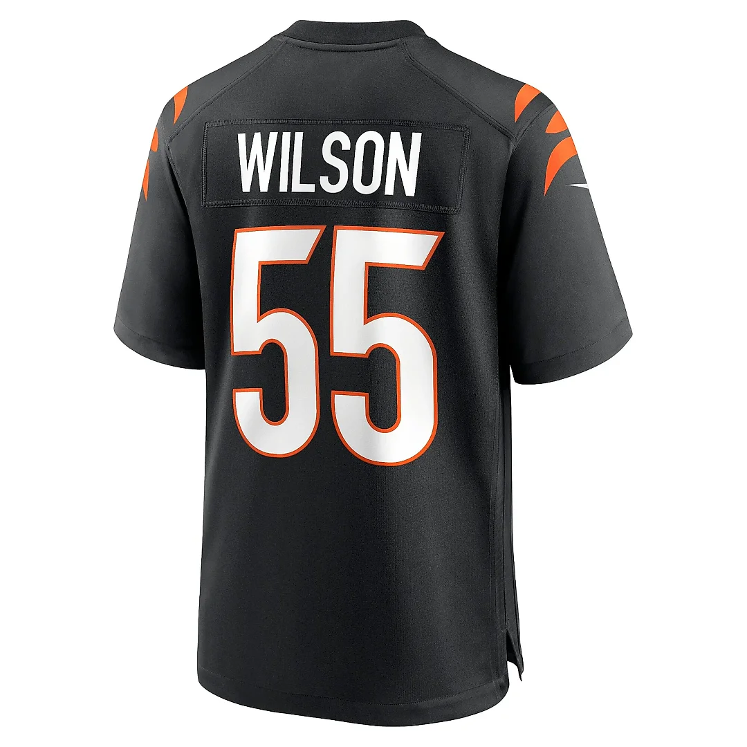 Zennovawear Men's Cincinnati Bengals Logan Wilson Black Game Jersey
