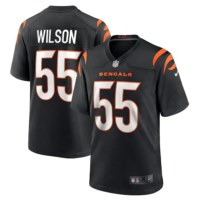 Zennovawear Men's Cincinnati Bengals Logan Wilson Black Game Jersey