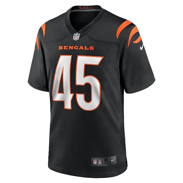 Zennovawear Men's Cincinnati Bengals Maema Njongmeta Black Game Jersey