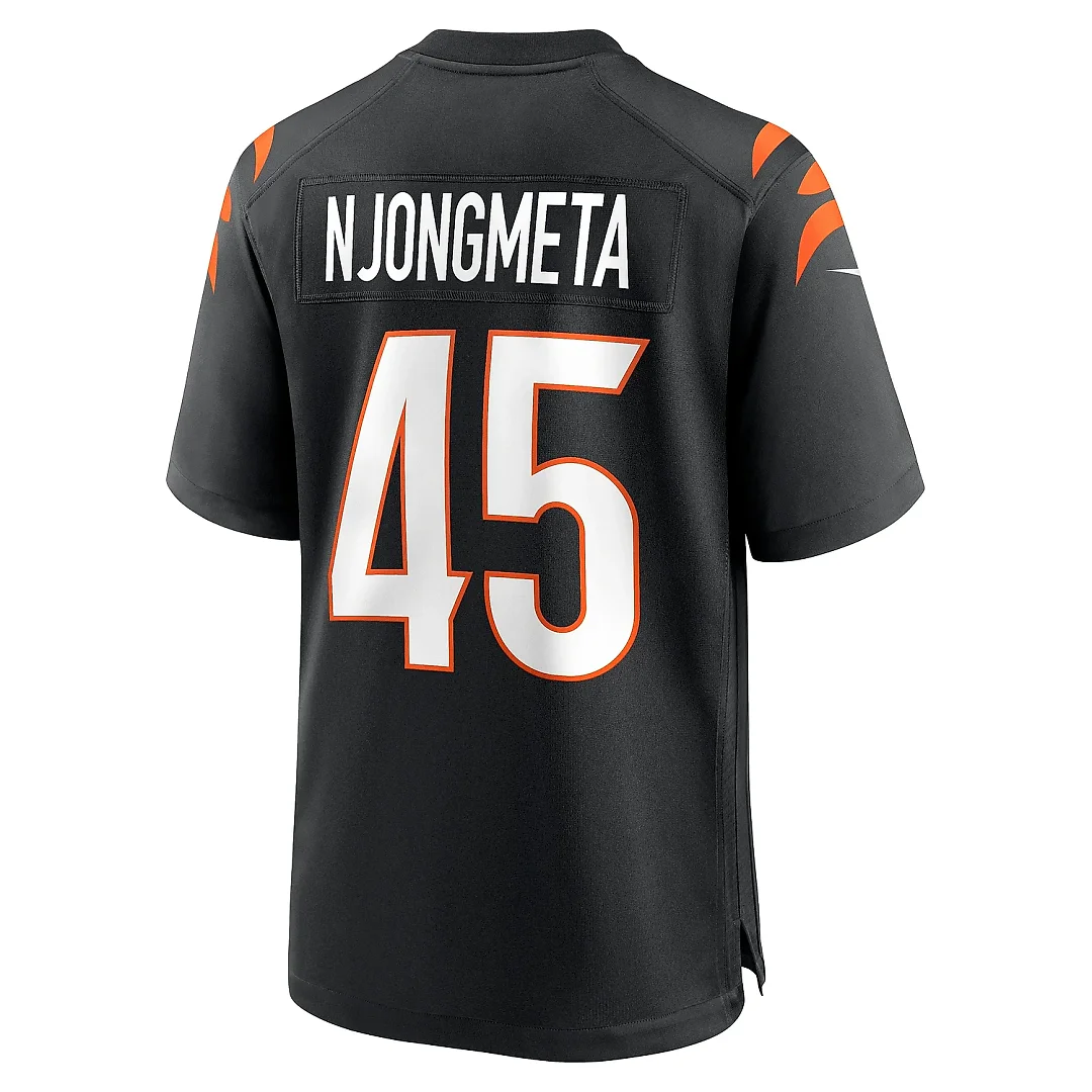 Zennovawear Men's Cincinnati Bengals Maema Njongmeta Black Game Jersey