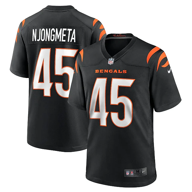 Zennovawear Men's Cincinnati Bengals Maema Njongmeta Black Game Jersey