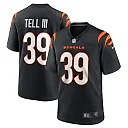 Zennovawear Men's Cincinnati Bengals Marvell Tell III Black Game Player Jersey