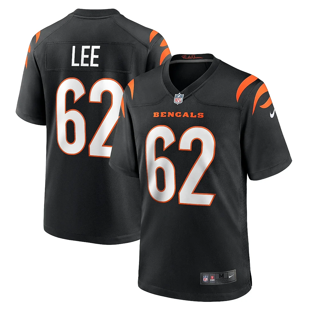 Zennovawear Men's Cincinnati Bengals Matt Lee Black Game Jersey