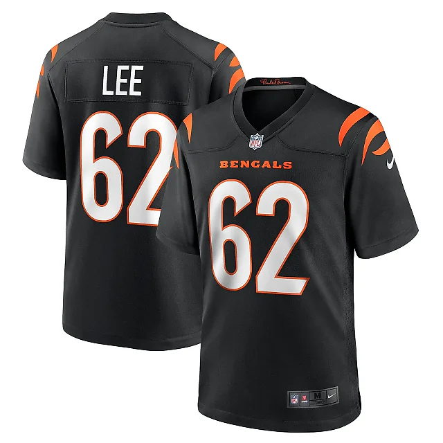 Zennovawear Men's Cincinnati Bengals Matt Lee Black Game Jersey