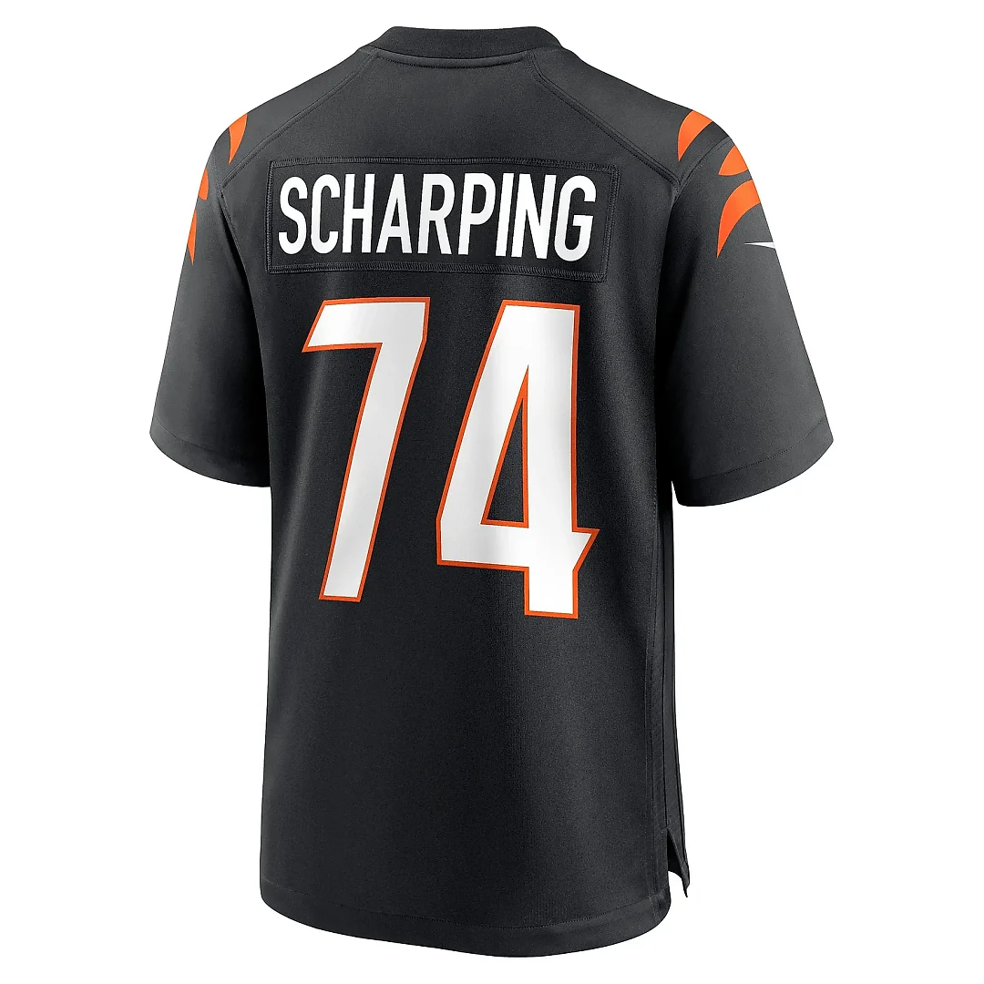 Zennovawear Men's Cincinnati Bengals Max Scharping Black Game Player Jersey