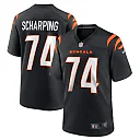 Zennovawear Men's Cincinnati Bengals Max Scharping Black Game Player Jersey