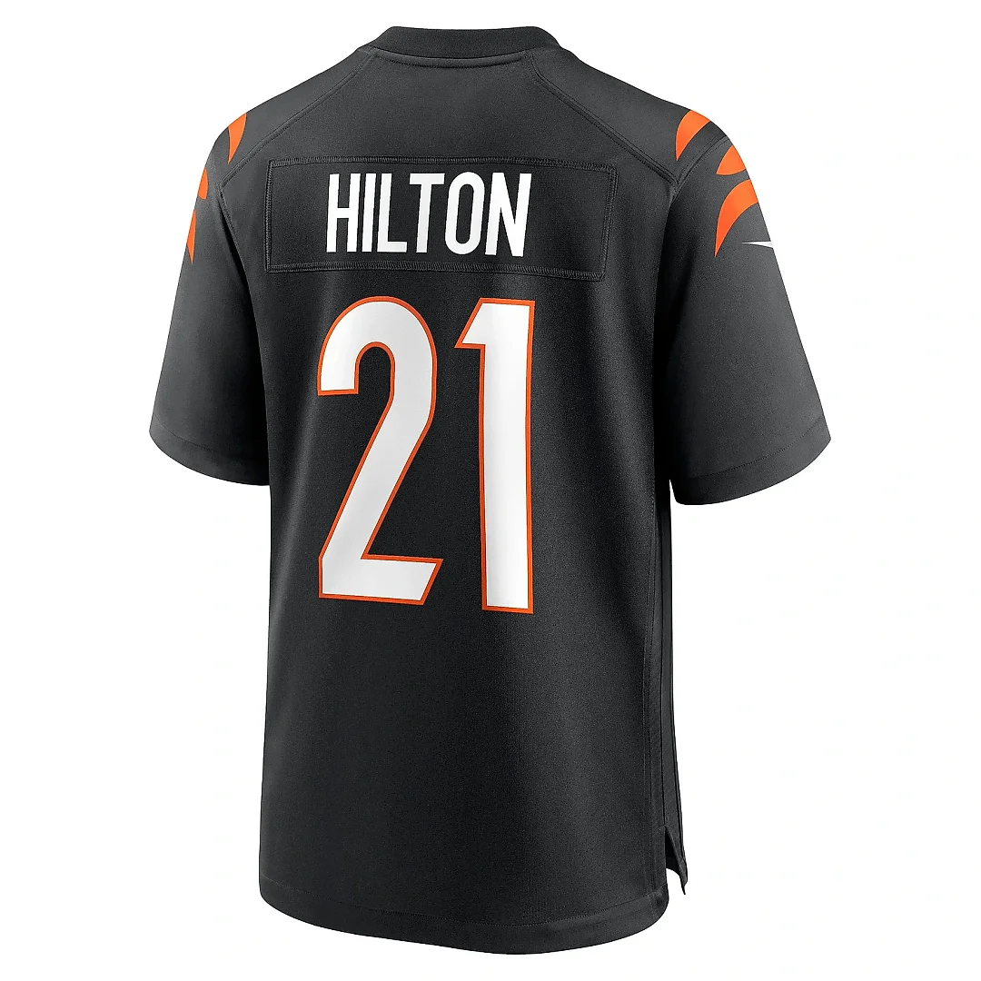 Zennovawear Men's Cincinnati Bengals Mike Hilton Black Game Player Jersey