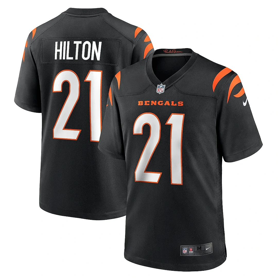 Zennovawear Men's Cincinnati Bengals Mike Hilton Black Game Player Jersey