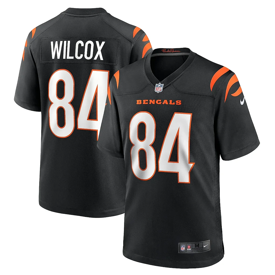 Zennovawear Men's Cincinnati Bengals Mitchell Wilcox Black Player Game Jersey
