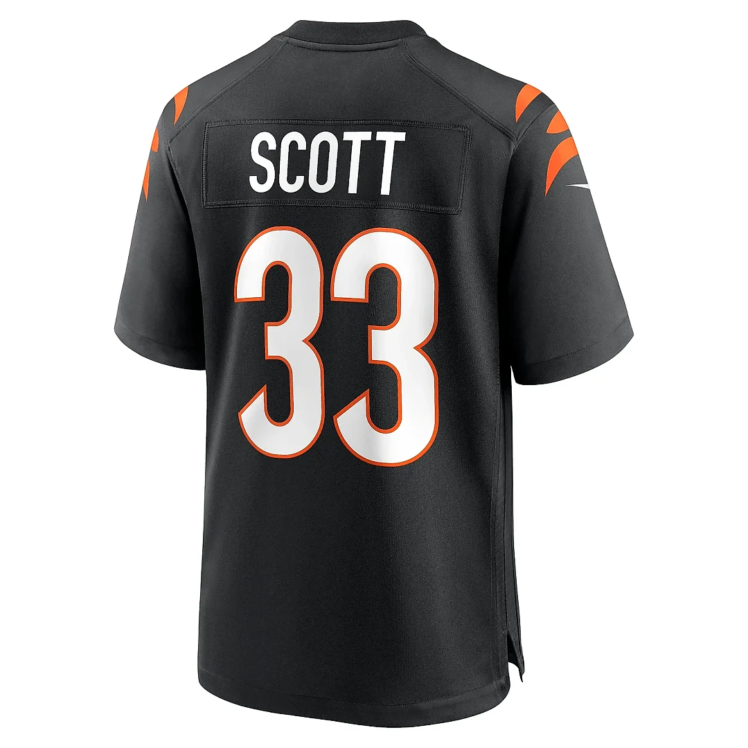 Zennovawear Men's Cincinnati Bengals Nick Scott Black Game Player Jersey