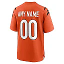 Zennovawear Men's Cincinnati Bengals Orange Alternate Game Custom Jersey