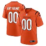 Zennovawear Men's Cincinnati Bengals Orange Alternate Game Custom Jersey