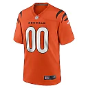 Zennovawear Men's Cincinnati Bengals Orange Alternate Game Custom Jersey