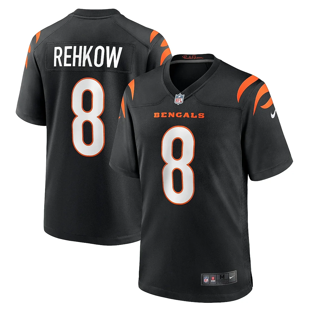 Zennovawear Men's Cincinnati Bengals Ryan Rehkow Black Game Jersey