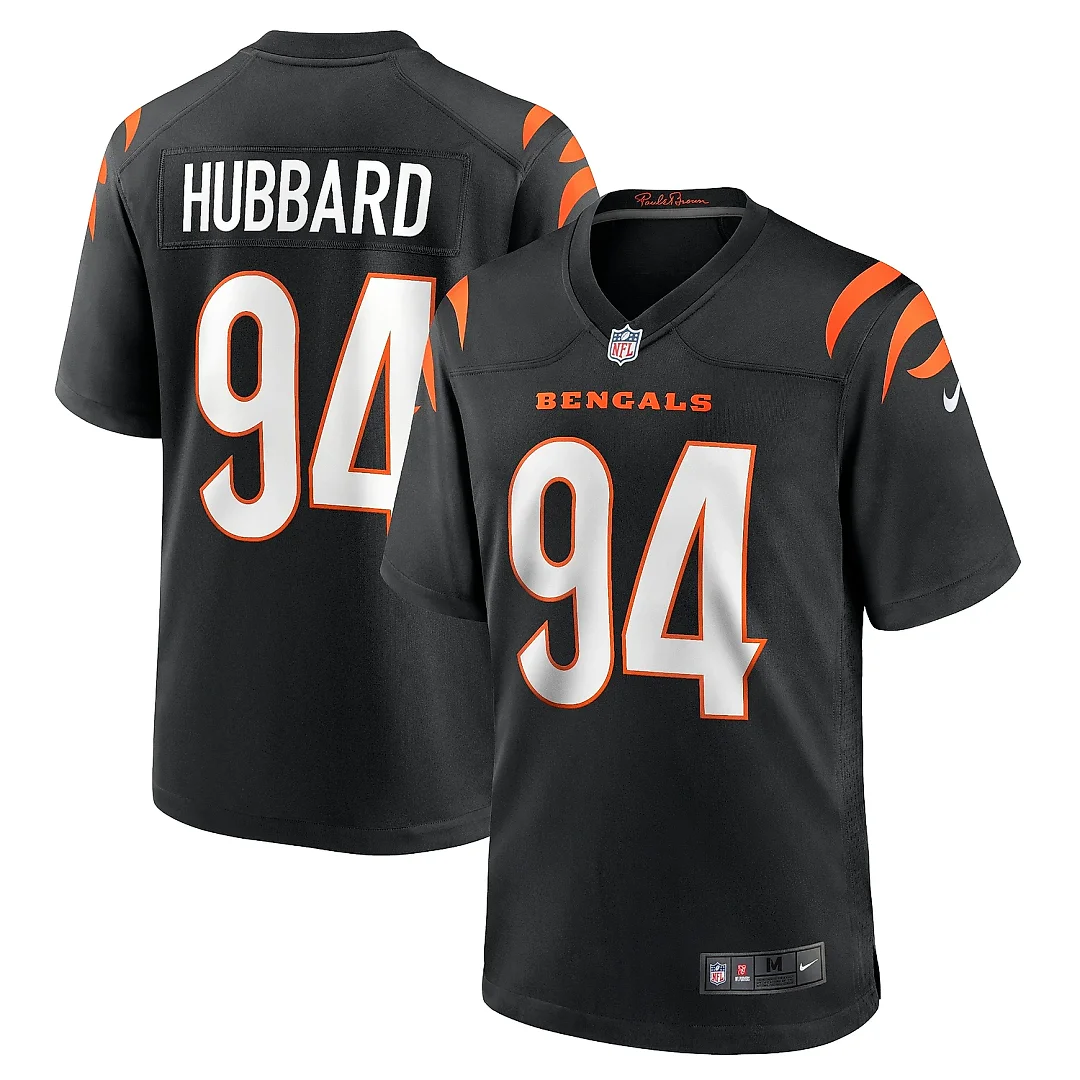 Zennovawear Men's Cincinnati Bengals Sam Hubbard Black Game Jersey