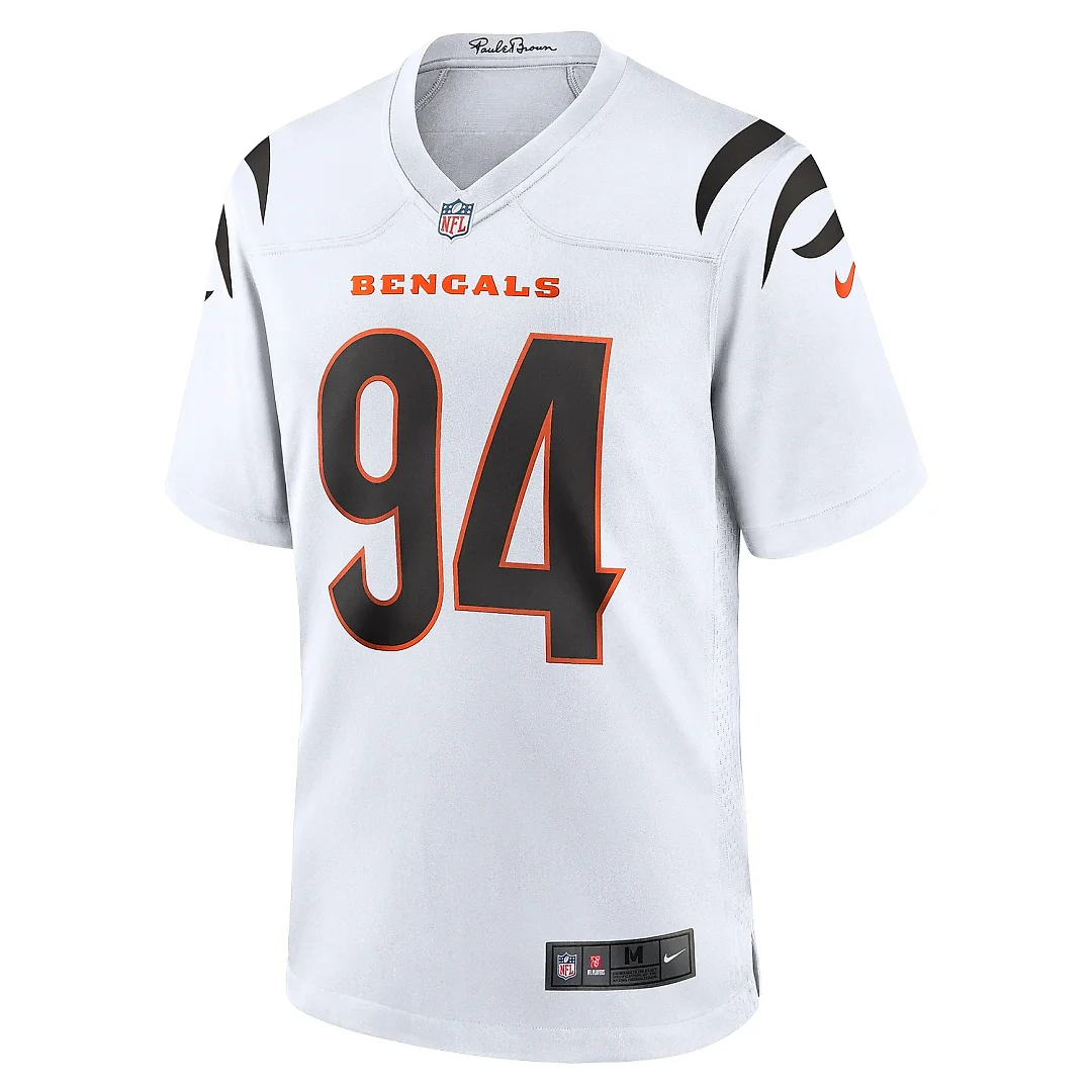 Zennovawear Men's Cincinnati Bengals Sam Hubbard White Game Jersey