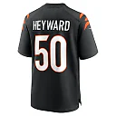 Zennovawear Men's Cincinnati Bengals Shaka Heyward Black Team Game Jersey