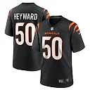 Zennovawear Men's Cincinnati Bengals Shaka Heyward Black Team Game Jersey
