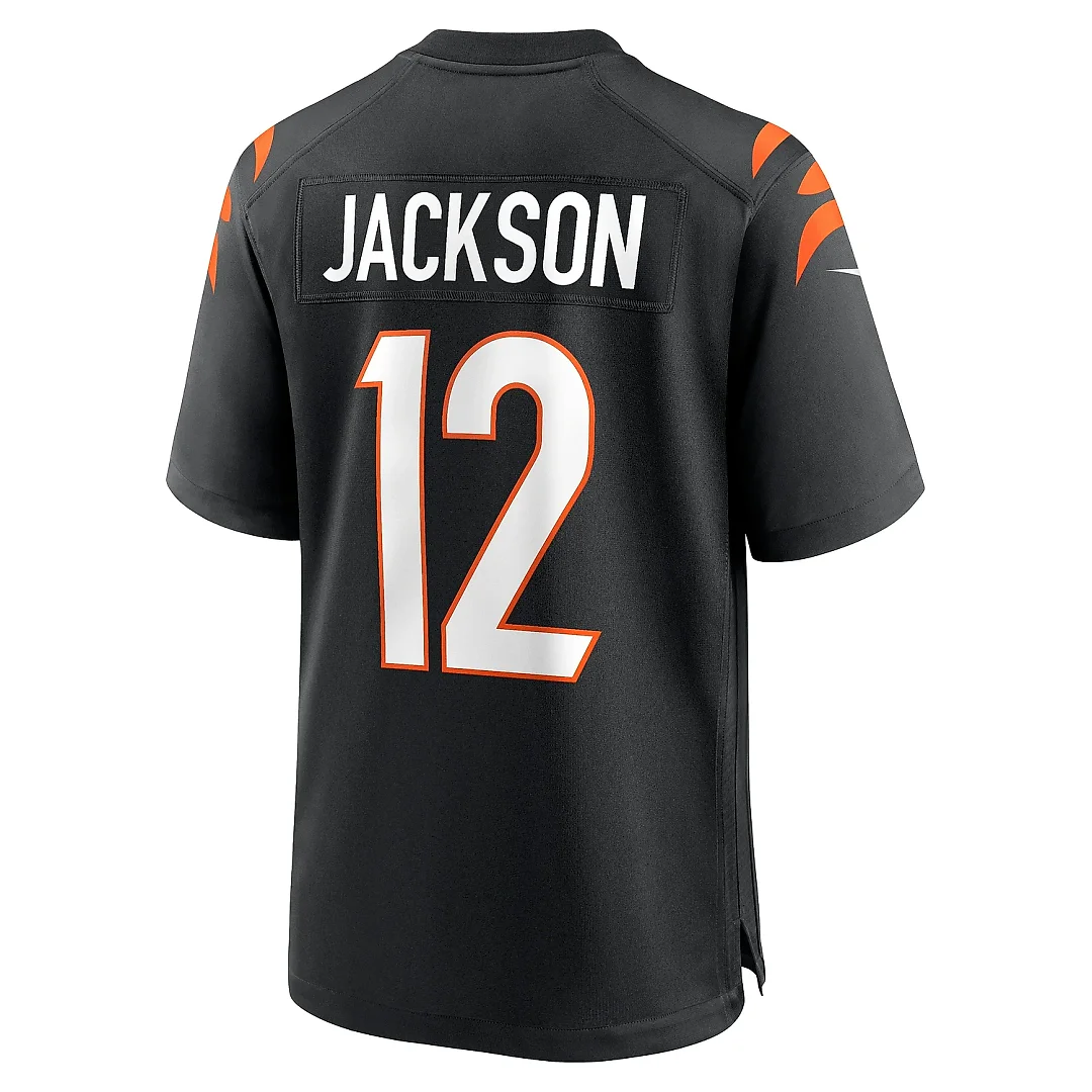 Zennovawear Men's Cincinnati Bengals Shedrick Jackson Black Team Game Jersey