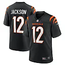 Zennovawear Men's Cincinnati Bengals Shedrick Jackson Black Team Game Jersey
