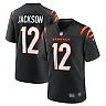 Zennovawear Men's Cincinnati Bengals Shedrick Jackson Black Team Game Jersey