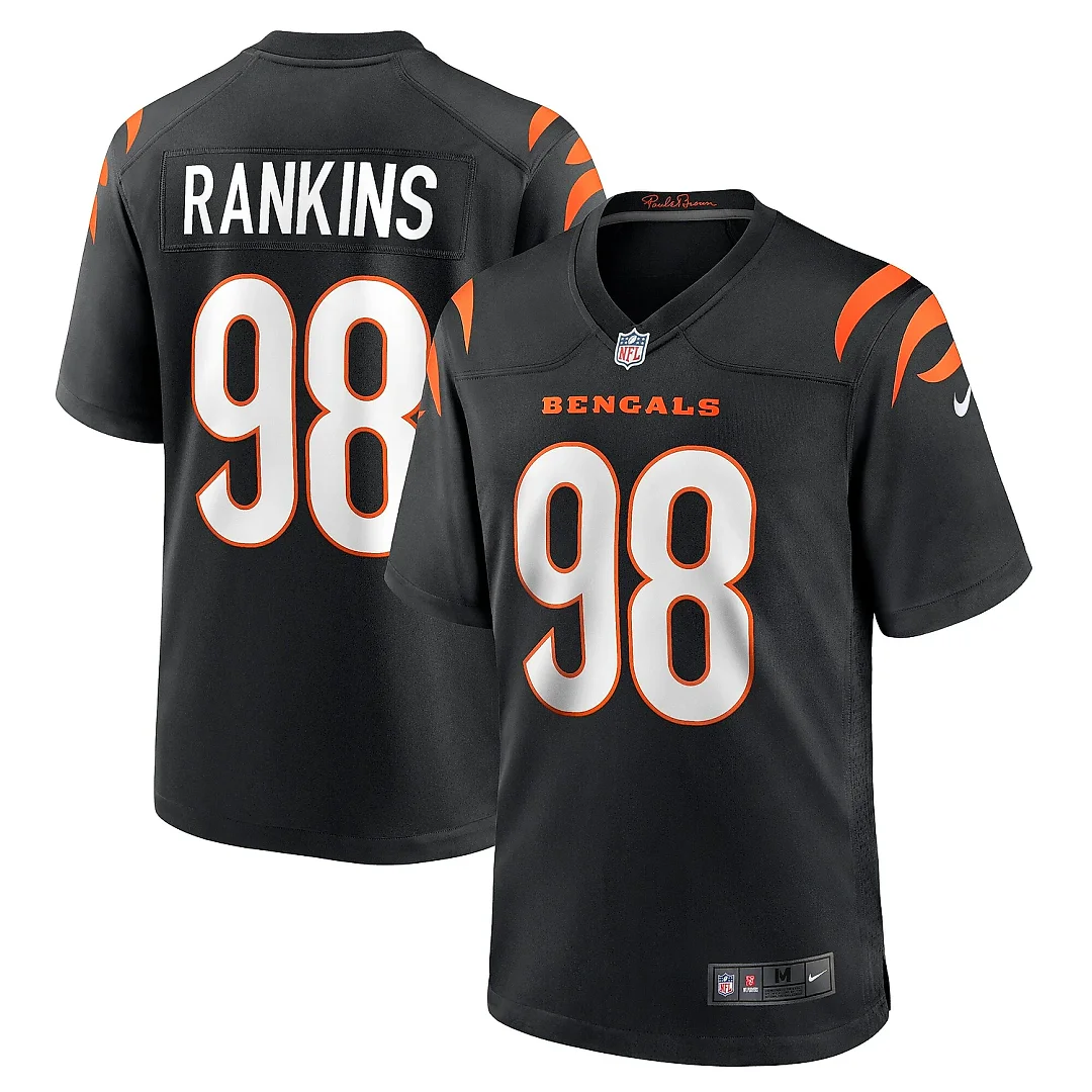 Zennovawear Men's Cincinnati Bengals Sheldon Rankins Black Game Jersey