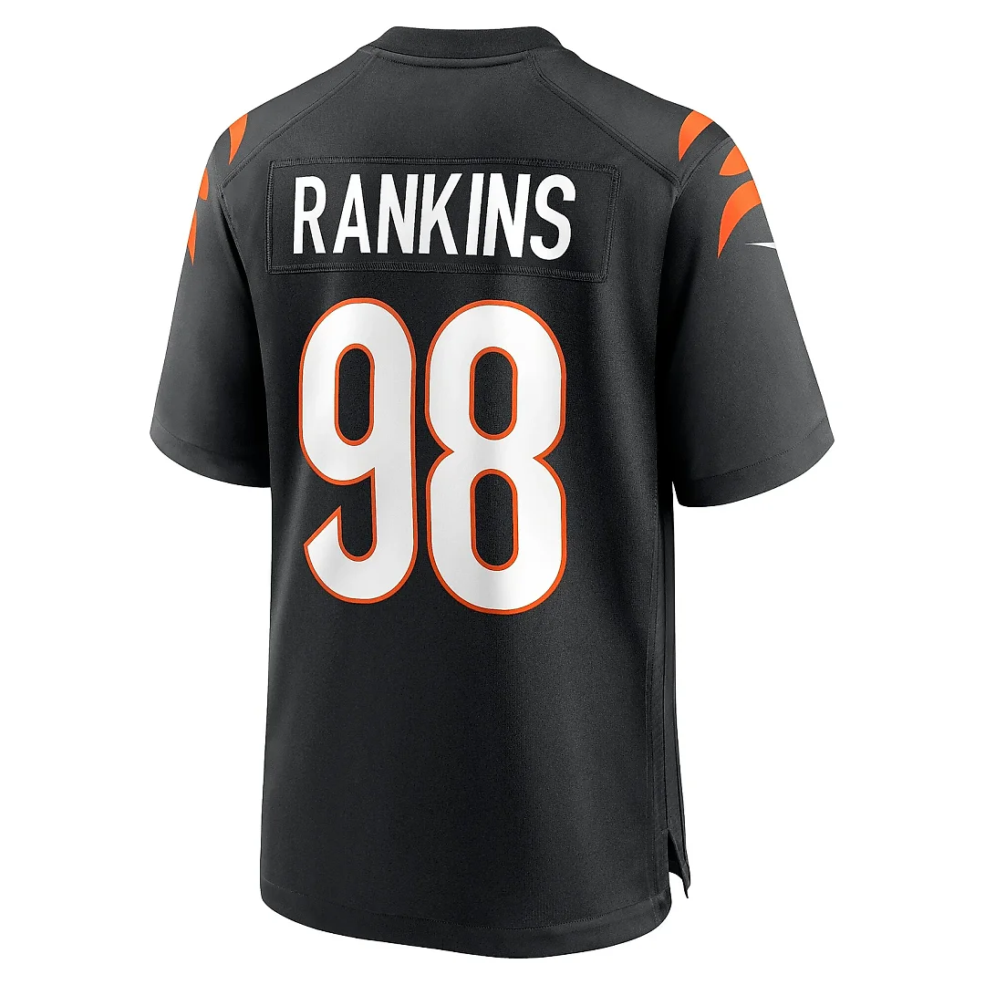Zennovawear Men's Cincinnati Bengals Sheldon Rankins Black Game Jersey