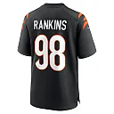 Zennovawear Men's Cincinnati Bengals Sheldon Rankins Black Game Jersey